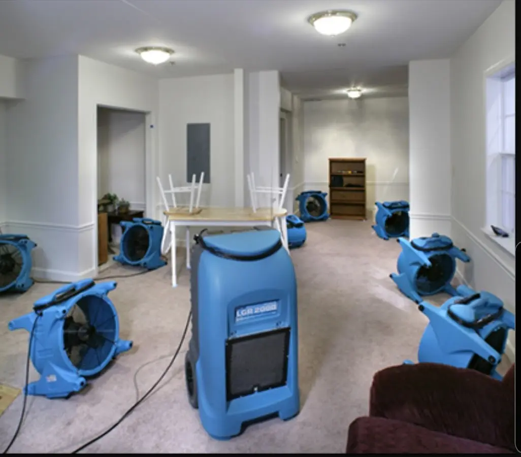 Air movers and dehumidifier setup for Water Extraction & Removal in Wrightsboro